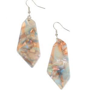 Walking on water colors earrings..